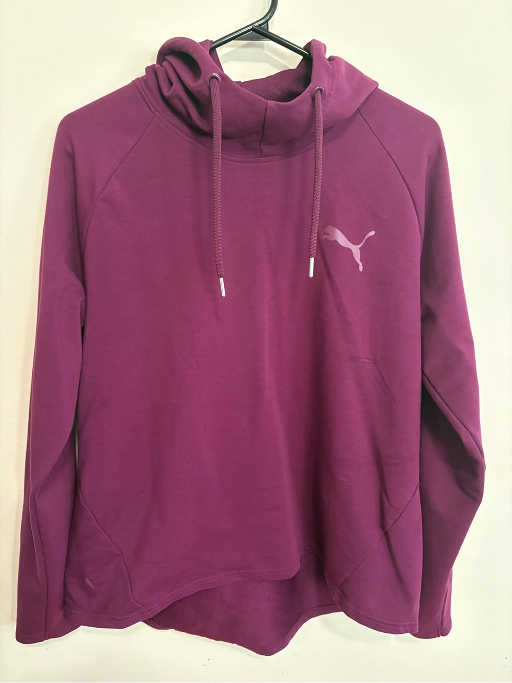 Puma Women's Magenta Cowl Neck Pullover Sweater